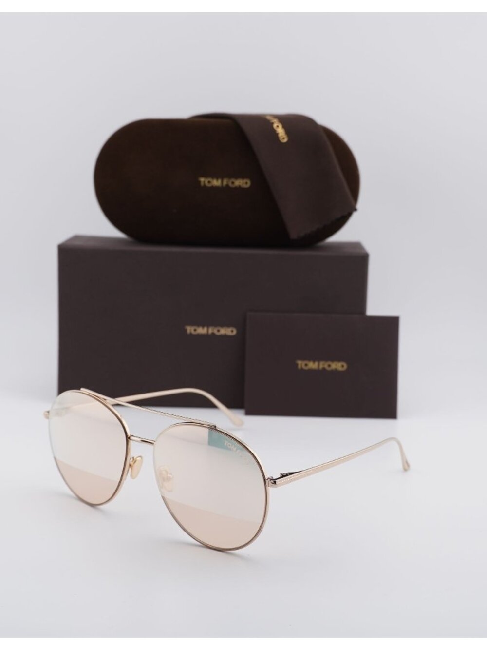 Tom Ford Cleo FT0757 28Z Round Sunglasses - Gold / Pink